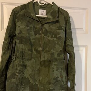 Old Navy Olive Camouflage Jacket